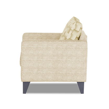 Adorn India Straight line Plus Bricks 2 Seater Sofa (Beige)(3 Year Warranty)