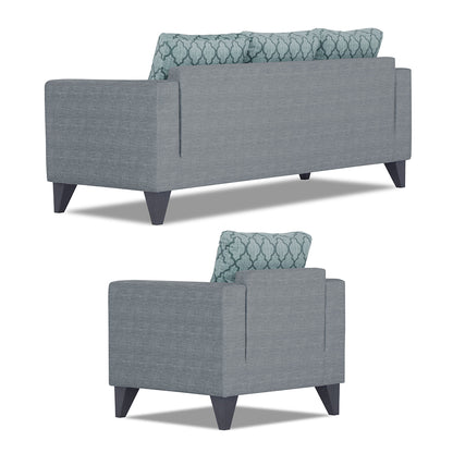Adorn India Straight line Plus Blossom 3+1+1 5 Seater Sofa Set (Grey) (3 Year Warranty)