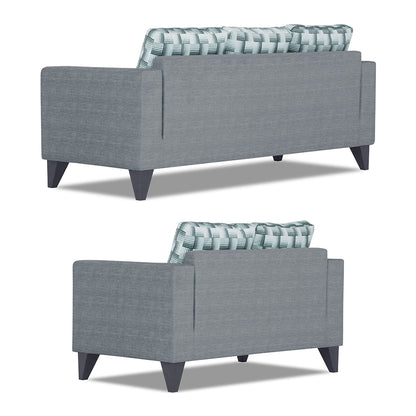 Adorn India Straight line Plus Bricks 3+2 5 Seater Sofa Set (Grey) (3 Year Warranty)