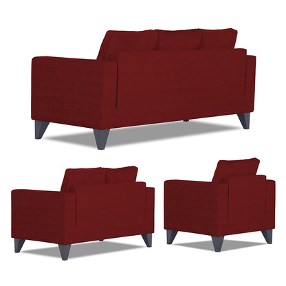 Adorn India Hallton Plain 3+2+1 6 Seater Sofa Set (Maroon) (3 Year Warranty)