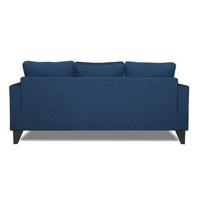 Adorn India Chandler L Shape 4 Seater Sofa Set Plain (Blue)