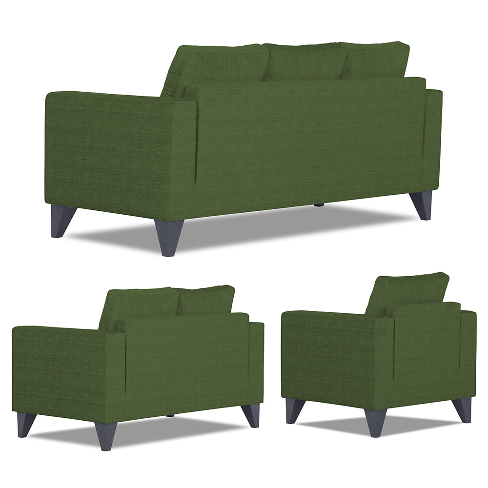 Adorn India Hallton Plain 3+2+1 6 Seater Sofa Set (Green) (3 Year Warranty)