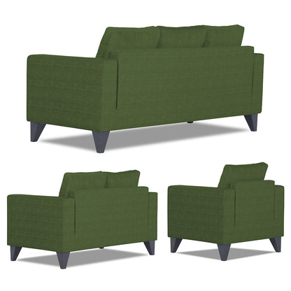 Adorn India Hallton Plain 3+2+1 6 Seater Sofa Set (Green) (3 Year Warranty)
