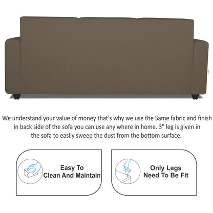 Adorn India Monteno Six Seater 3+2+1 Sofa Set (Brown) (3 Year Warranty)