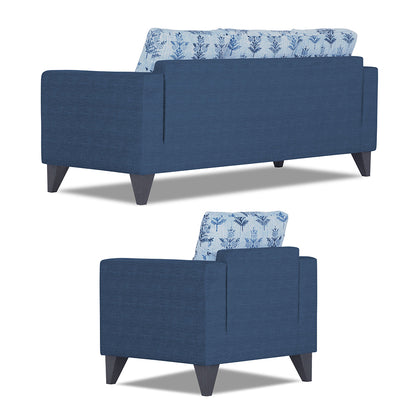 Adorn India Straight line Plus Leaf 3+1+1 5 Seater Sofa Set (Blue)(3 Year Warranty)