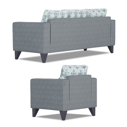 Adorn India Straight line Plus Leaf 3+1+1 5 Seater Sofa Set (Grey) (3 Year Warranty)