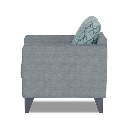 Adorn India Straight line Plus Blossom 1 Seater Sofa (Grey) (3 Year Warranty)