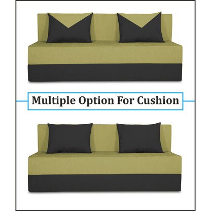 Adorn India Easy Boom 3 Seater Sofa Cum Bed 5 x 6 (Green & Black) (1 Year Warranty)