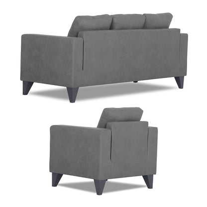 Adorn India Straight line Plus Premium Leatherette Suede 3+1+1 5 Seater Sofa Set (Grey) (3 Year Warranty)