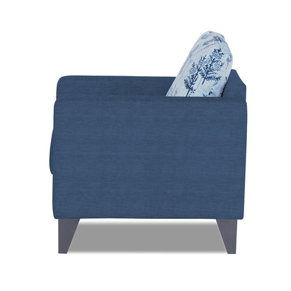 Adorn India Straight line Plus Leaf 2 Seater Sofa (Blue) (3 Year Warranty)