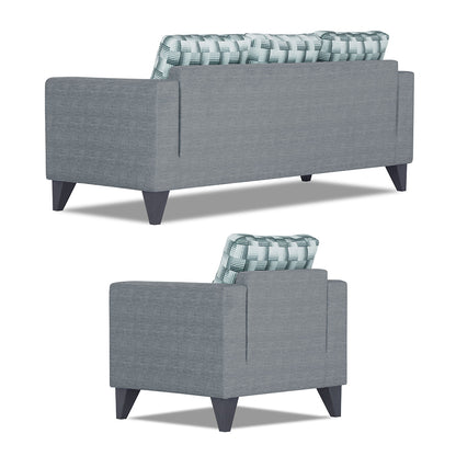 Adorn India Straight line Plus Bricks 3+2+1 6 Seater Sofa Set (Grey) (3 Year Warranty)