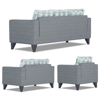 Adorn India Straight line Plus Leaf 3+2+1 6 Seater Sofa Set (Grey) (3 Year Warranty)