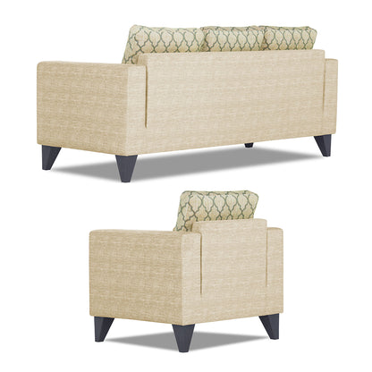 Adorn India Straight line Plus Blossom 3+2+1 6 Seater Sofa Set (Beige) (3 Year Warranty)