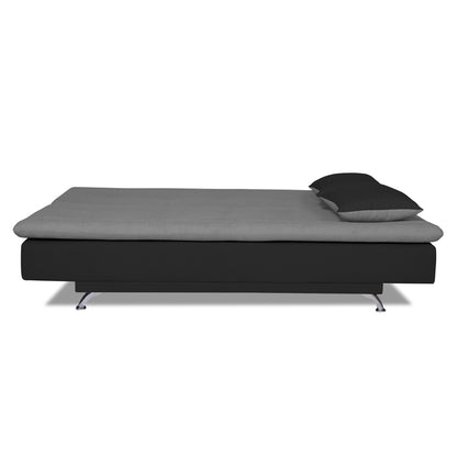 Adorn India Aspen 3 Seater Sofa Cum Bed (Dark Grey and Black) (3 Year Warranty)