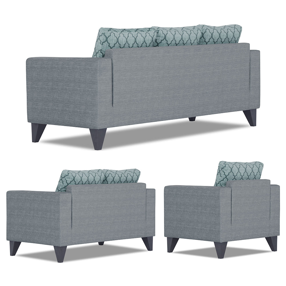 Adorn India Straight line Plus Blossom 3+2+1 6 Seater Sofa Set (Grey) (3 Year Warranty)