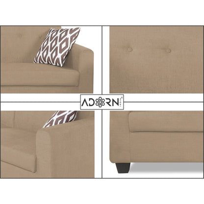 Adorn India Blazer Plus 3+1+1 5 Seater Sofa Set (Beige)