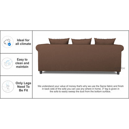 Adorn India Magnum 3-1-1 Sofa Set (Brown)