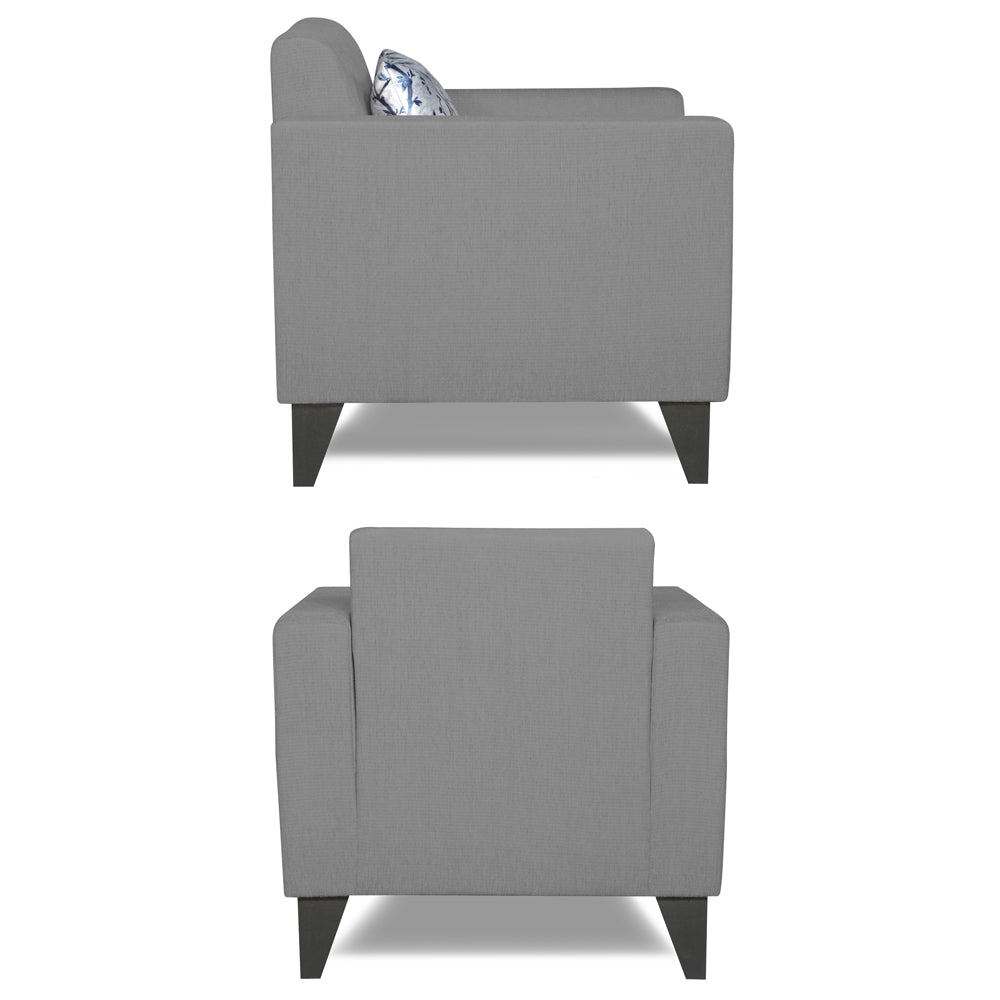 Adorn India Bladen 3-1-1 Five Seater Sofa Set(Grey)