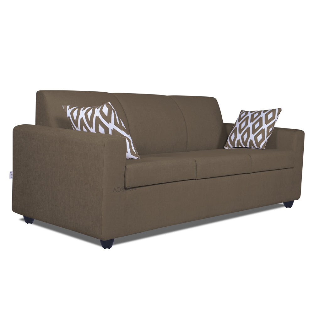 Adorn India Monteno Five Seater 3+2 Sofa Set (Brown) (3 Year Warranty)