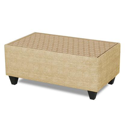 Adorn India Tornado Bricks 3+1+1 5 Seater Sofa Set with Centre Table (Beige)