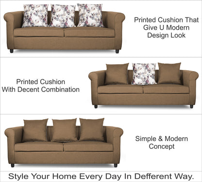 Adorn India Magnum 3 Seater Sofa (Camel)