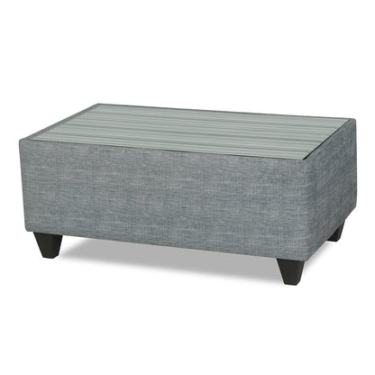 Adorn India Lawson Stripes 3+2+1 6 Seater Sofa Set with Centre Table (Grey)