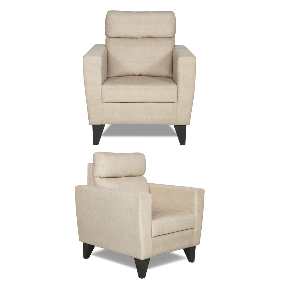 Adorn India Cardello 3-1-1 Five Seater Sofa Set(Beige) (3 Year Warranty)