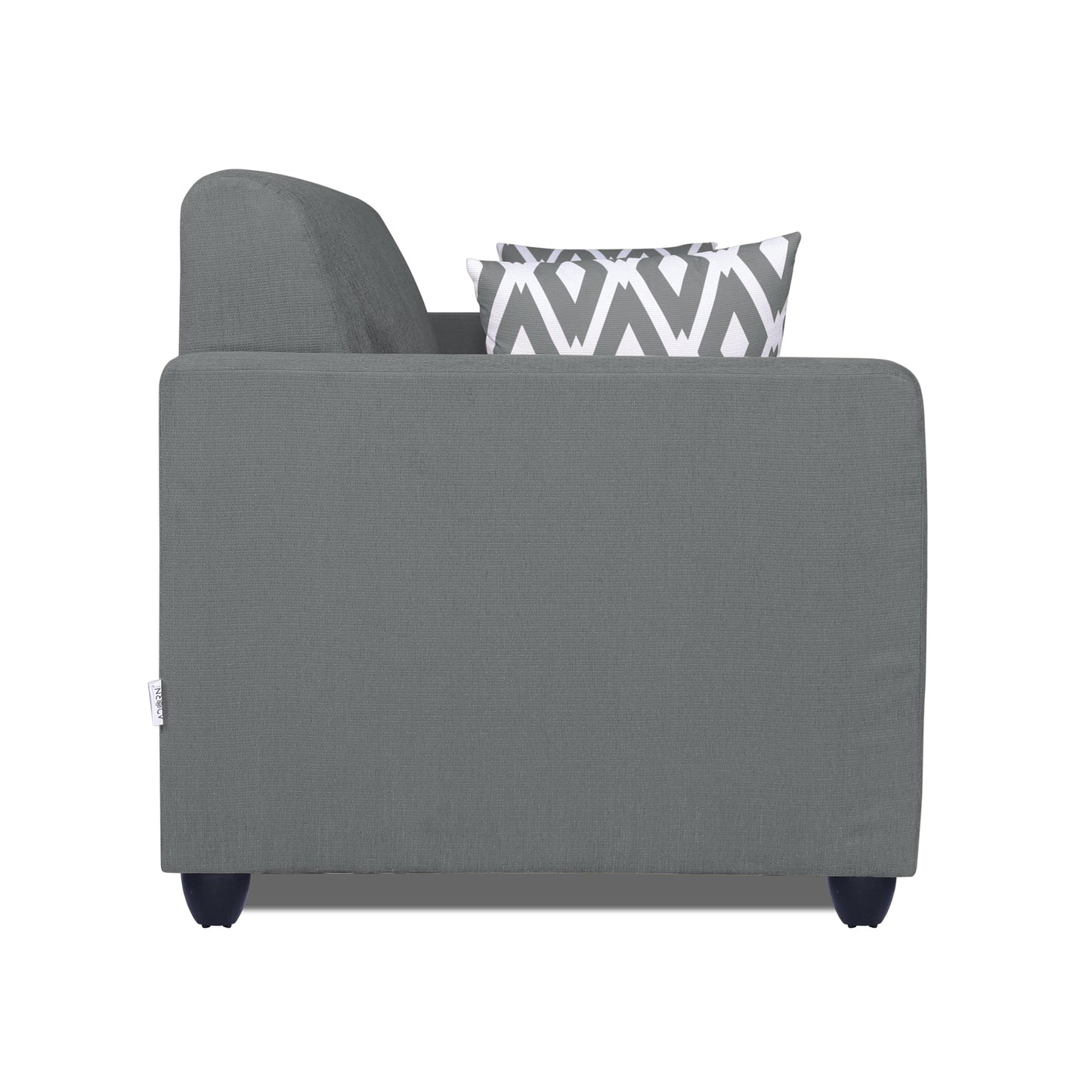 Adorn India Rio Highback 3 Seater Sofa (Grey) (3 Year Warranty)