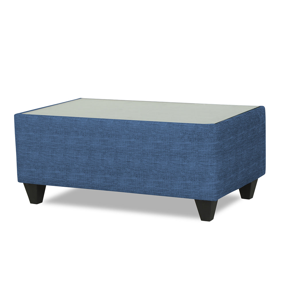 Adorn India Enzo Decent 3+2 5 Seater Sofa Set with Centre Table (Blue)