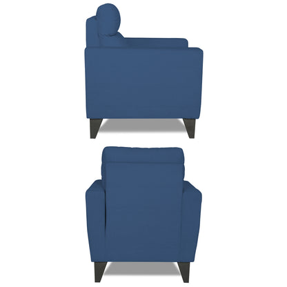 Adorn India Cardello 3-1-1 5 Seater Sofa Set (Blue) (3 Year Warranty)