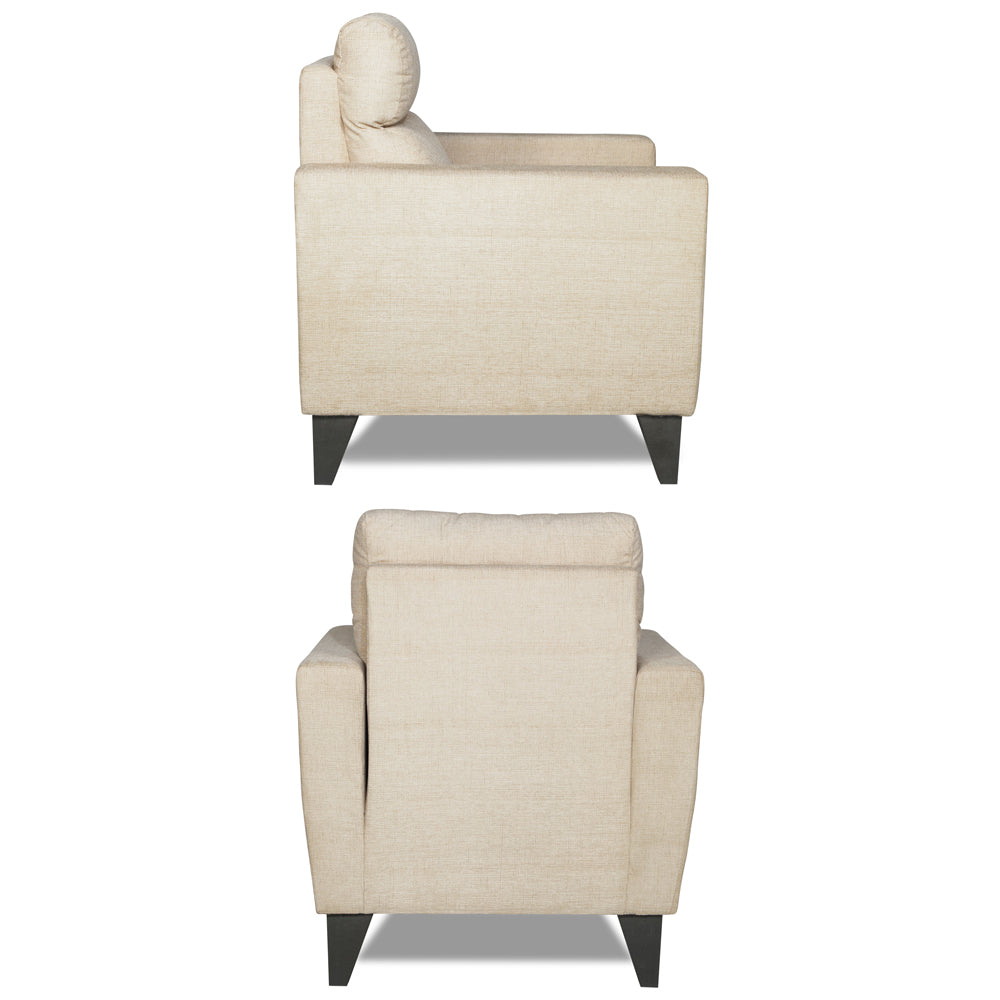 Adorn India Cardello 3-1-1 Five Seater Sofa Set(Beige) (3 Year Warranty)