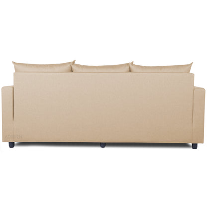 Adorn India New Straight Line Modular 5 Seater Sofa Set (Beige) - Wood