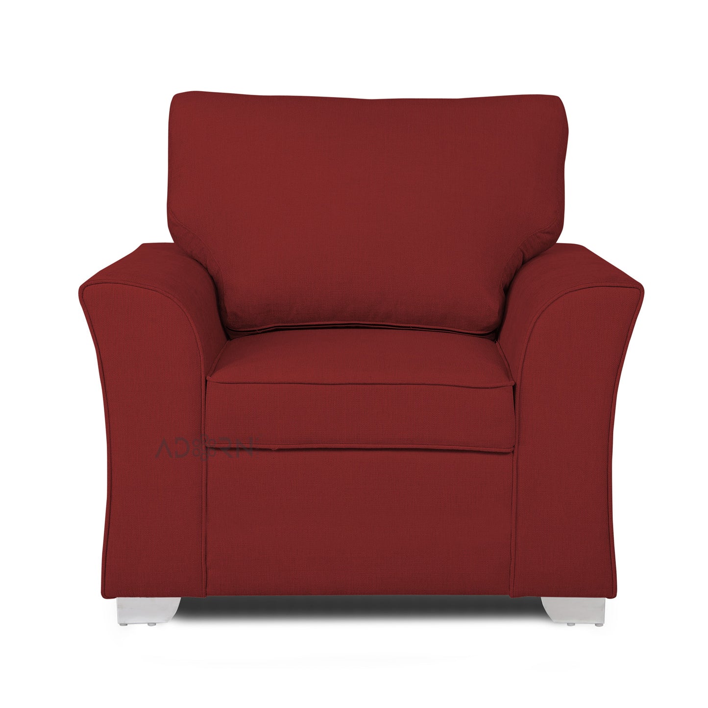 Adorn India Alexia 3+1+1 Sofa Set(Maroon)