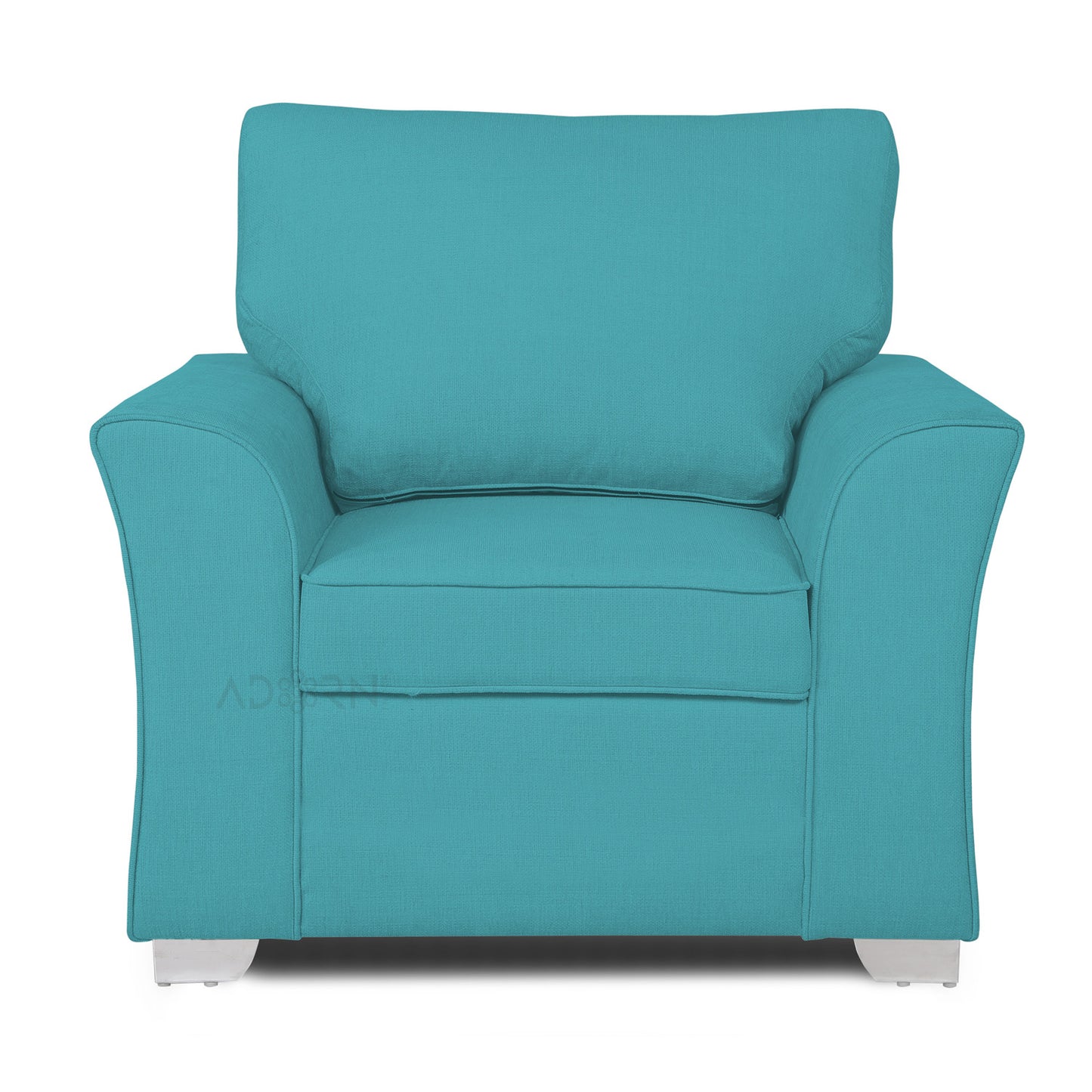 Adorn India Alexia 3+1+1 Sofa Set(Aqua Blue)