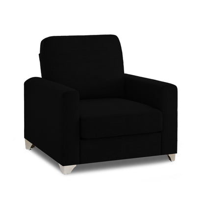 Adorn India Straight line 3+1+1 Seater Sofa Set(Black)