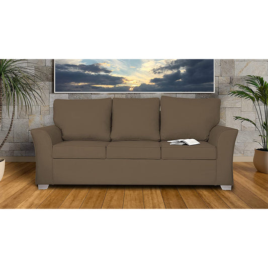 Adorn India Alexia 3 Seater Sofa(Brown)