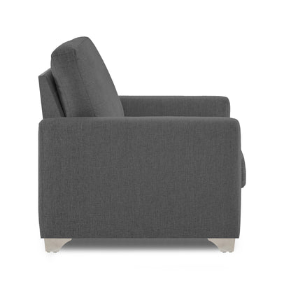 Adorn India Straight Line Five Seater Sofa Set 3-1-1 (Grey)