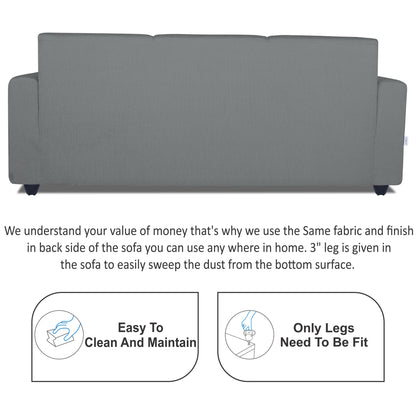 Adorn India Monteno 3-1-1 5 Seater Sofa Set (Grey) (3 Year Warranty)