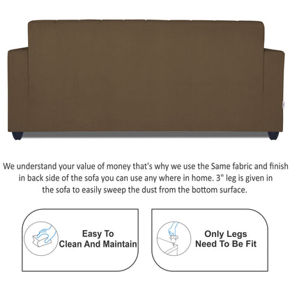 Adorn India Rio HighBack 3+1+1 5 Seater Sofa Set (Brown) (3 Year Warranty)