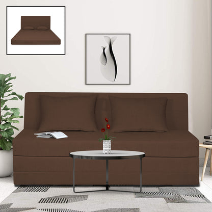 Adorn India Easy Highback Three Seater Sofa Cum Bed Decent 6' x 6' (Brown) (1 Year Warranty)