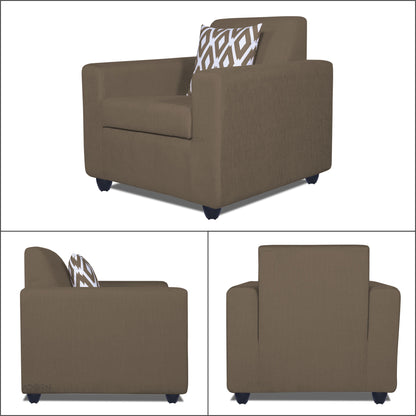 Adorn India Monteno 3-1-1 5 Seater Sal Sofa Set (Brown) (3 Year Warranty)