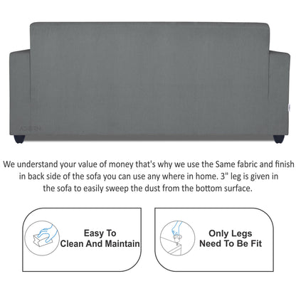 Adorn India Rio Decent 3-1-1 5 Seater Sofa Set (Grey) (3 Year Warranty)