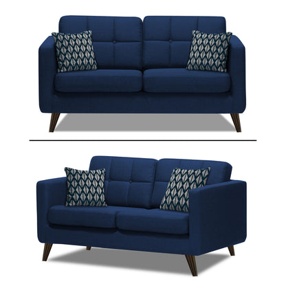 Adorn India Chilly 6 Seater 3+2+1 Fabric Sofa Set (Blue) (3 Year Warranty)