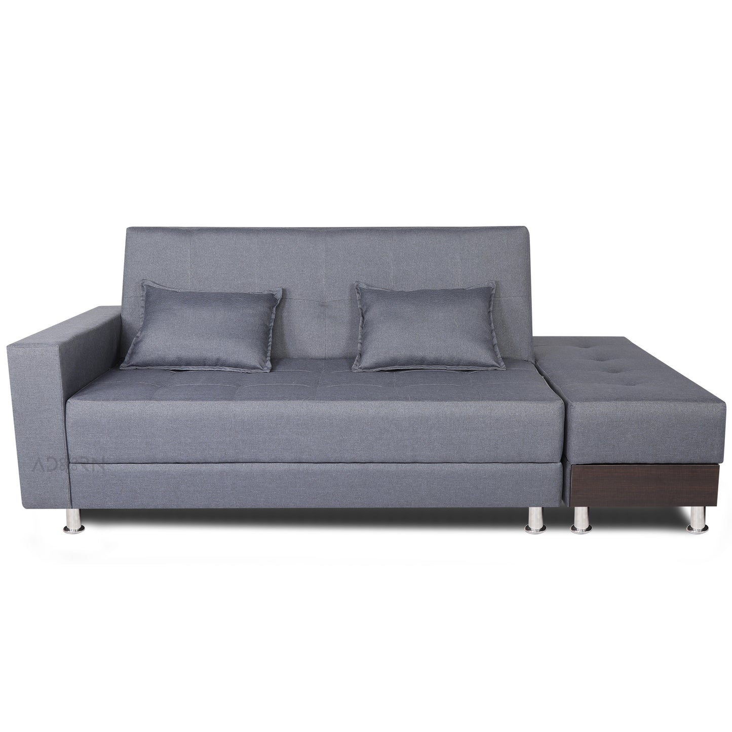 Adorn India Flora Sofa Cum bed (Dark Grey)