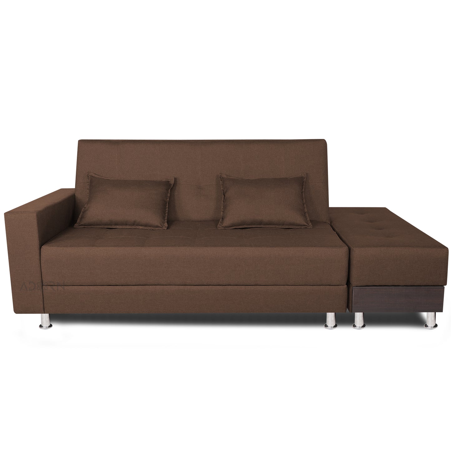 Adorn India Flora Sofa Cum bed (Brown)