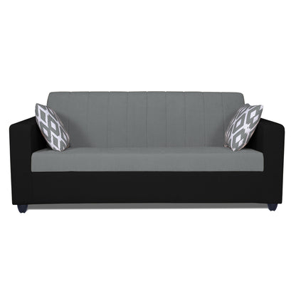 Adorn India Rio Highback 3 Seater Sofa(Black & Grey) (3 Year Warranty)