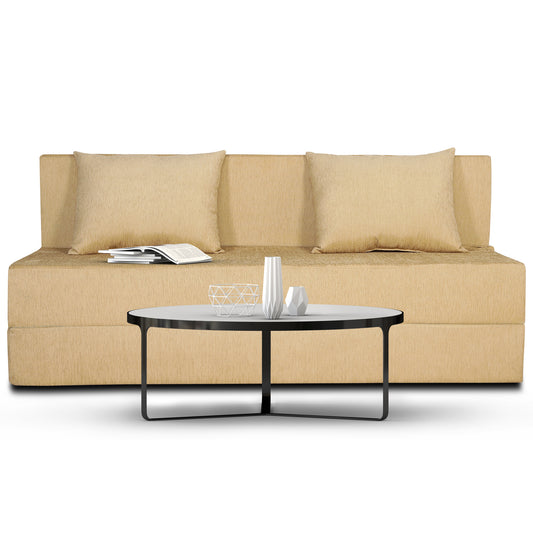 Adorn India Easy 3 Seater Sofa Cum Bed Alyn 5'x 6' (Beige) (1 Year Warranty)