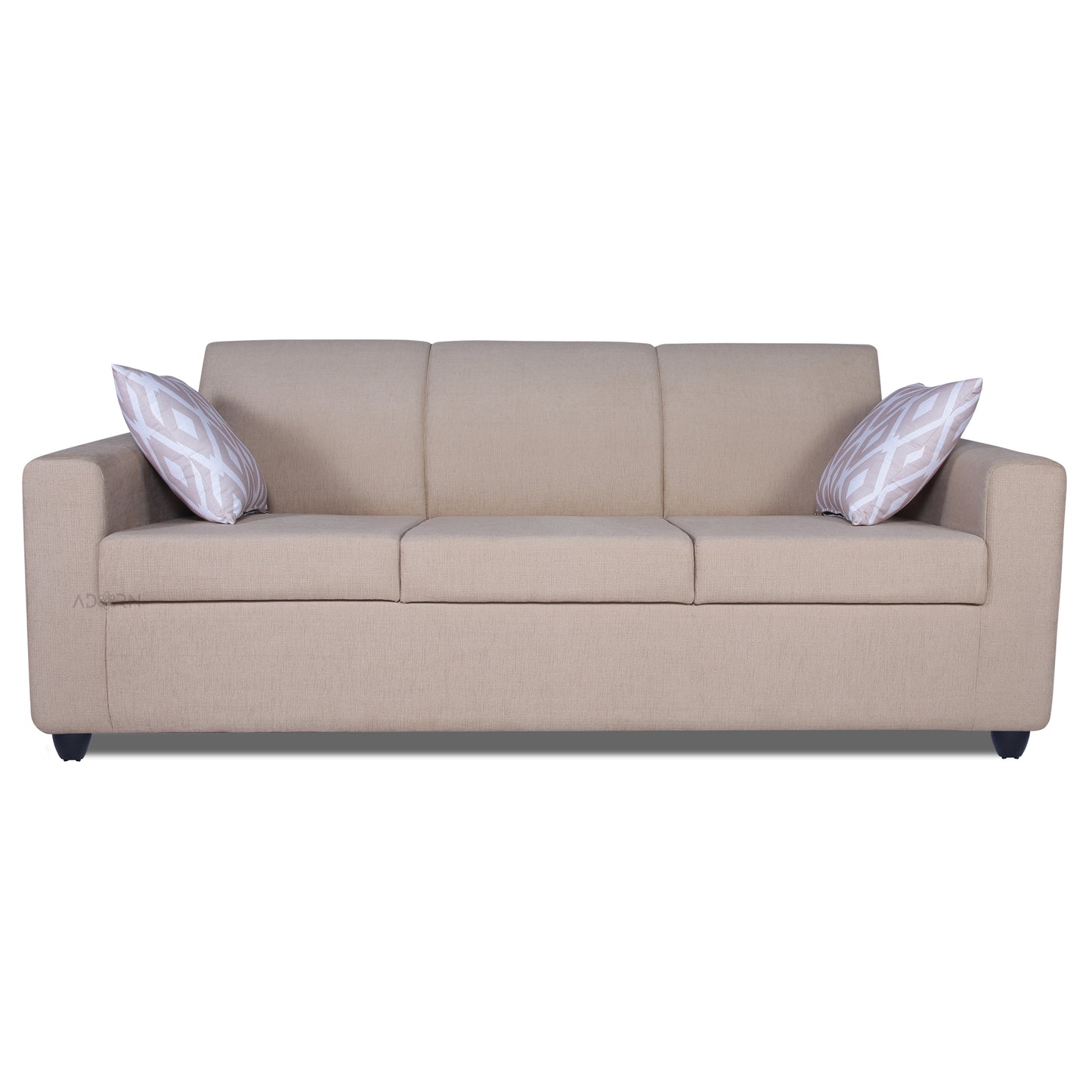 Adorn India Monteno 3 Seater Sofa (Beige) (3 Year Warranty)