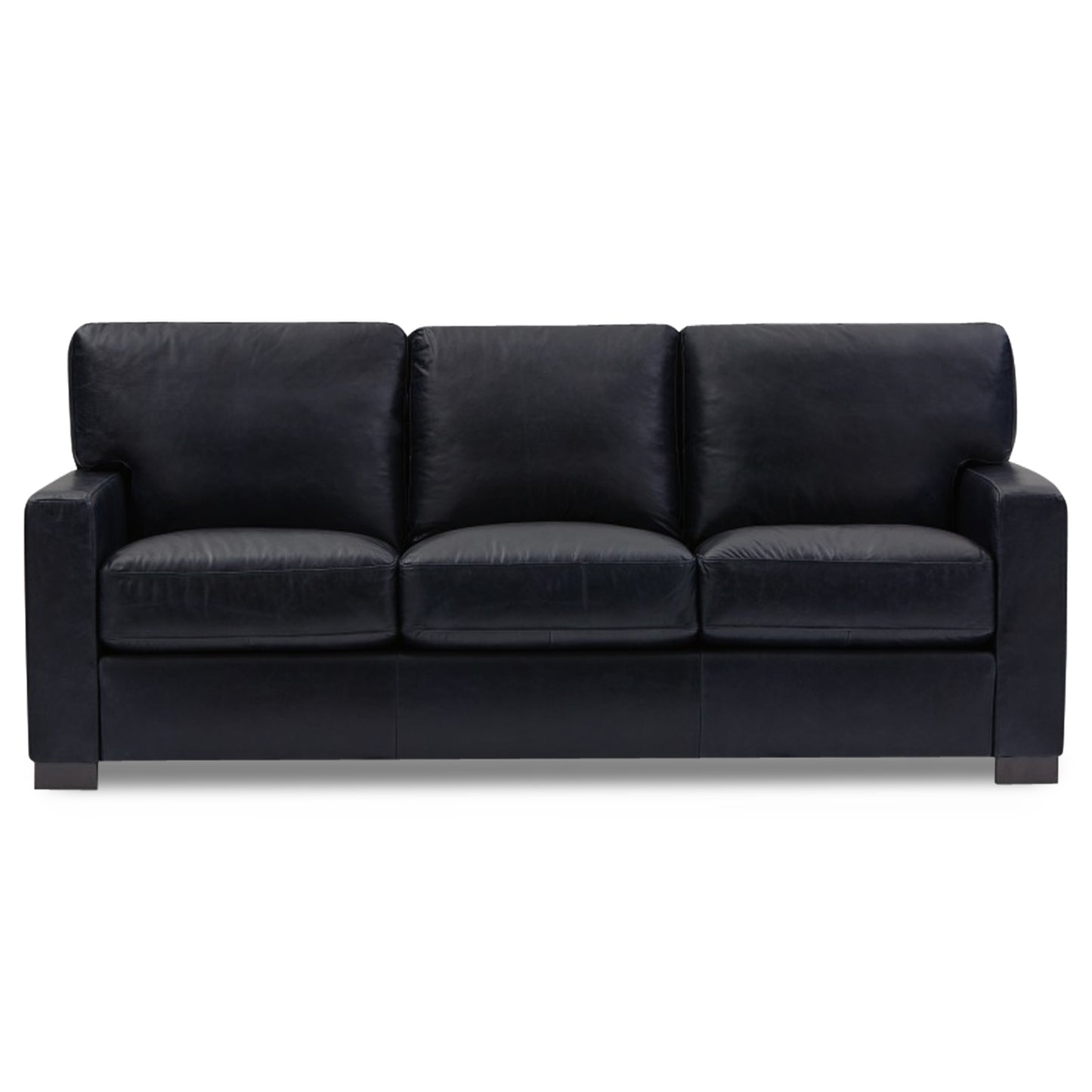 Adorn India Exclusive Rosina Leatherette Three Seater Sofa (Black)