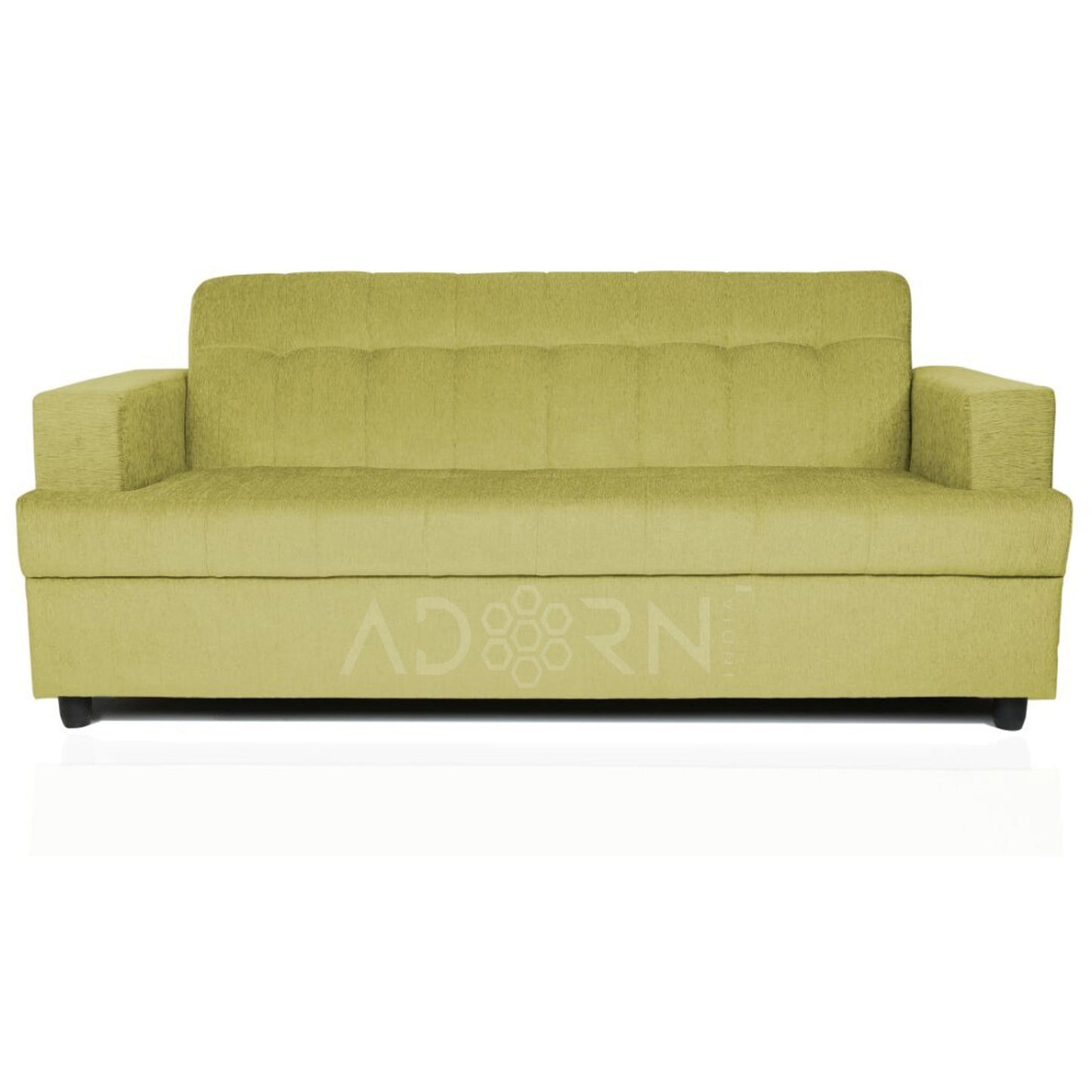 Adorn India Aleena 3 Seater Sofa(Green)